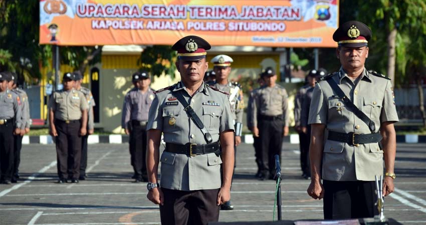 Kapolres Situbondo Pimpin Serah Terima Jabatan Kapolsek Arjasa