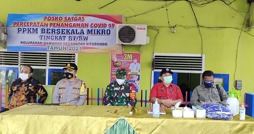 Satgas Covid-19 Situbondo Pantau Posko Kelurahan dan Desa yang Disasar PPKM Skala Mikro