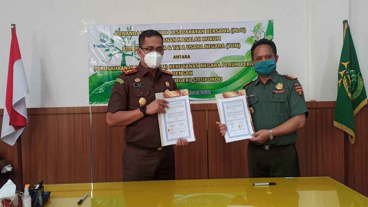 Perhutani Tandatangani MoU Bidang Hukum dengan Kejaksaan Negeri Situbondo