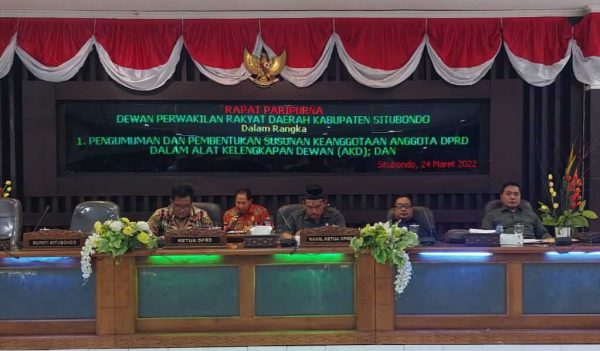 DPRD Situbondo Gelar Paripurna Pembentukan Susunan Keanggotaan AKD