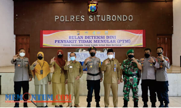 Polres Situbondo Gandeng Dinkes Gelar Pemeriksaan Kesehatan Anggota dalam Rangka Deteksi Dini Resiko Penyakit Tidak Menular