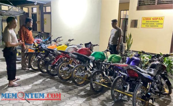 12 Motor Modifikasi Terjaring Razia Balap Liar Polsek Besuki Situbondo