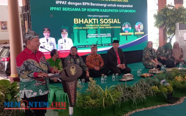 Peringati HUT IPPAT dan Hantaru, 250 Paket Sembako Disebar di Pendopo Aryo Situbondo