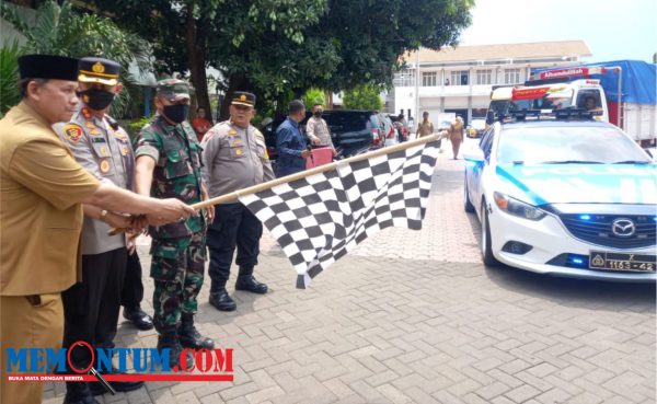 Kapolres Situbondo bersama Forkopimda Lepas Logistik untuk Pilkades Serentak