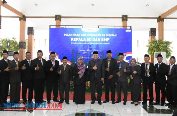 Lantik 88 Kepsek SD dan SMP, Bupati Situbondo Ajak Tingkatkan Mutu Pendidikan dan Kualitas SDM Peserta Didik