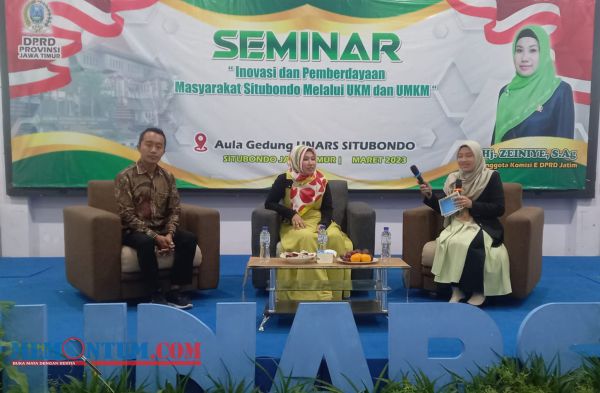 Rangkul Unars Situbondo, Anggota Komisi E DPRD Jatim Gelar Seminar Inovasi untuk UKM dan UMKM