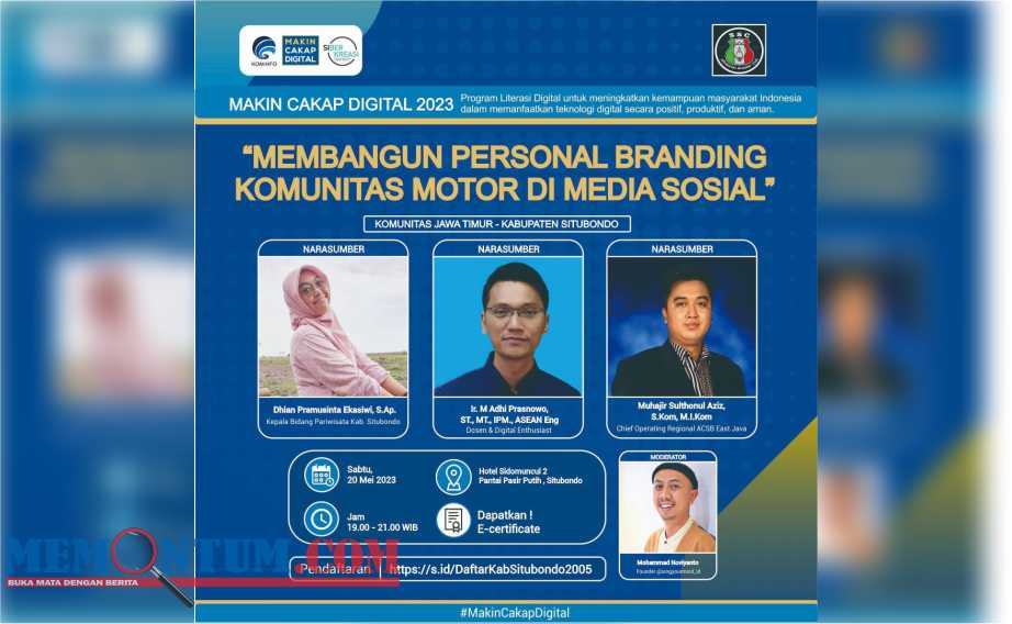 Kemenkominfo Gandeng Komunitas Motor Situbondo Gelar Diskusi Digital Bahas Personal Branding